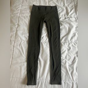 Lululemon Mid-Rise Army Green Leggings